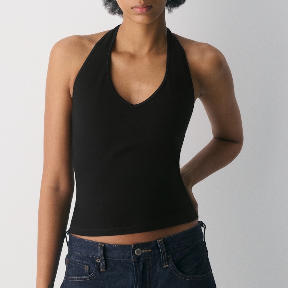Aritzia Homestretch Smooth Timber Halter Comfort Top